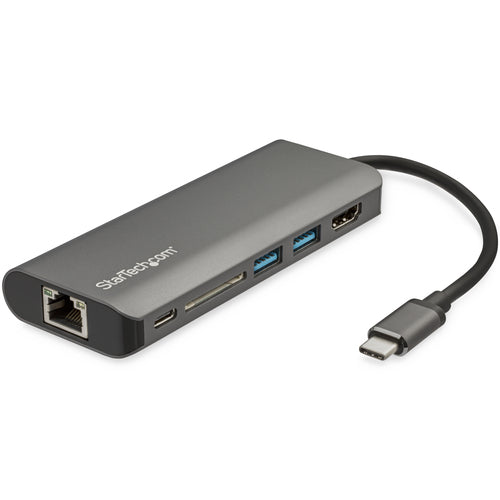 Startech Usb-C (T/Bolt3) Multiport Adapter, 4K HDMI Usb(2), Rj45, Sd, Single Display, 48W