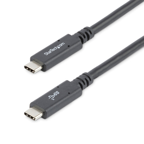 Startech 1.8M Usb-C 3.0 Cable, 5A Pd, Tb3 Compatible, Black, 2Yr