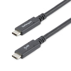 StarTech 1.8M USB-C 3.0 Cable, 5A Pd, Tb3 Compatible, Black