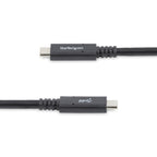 Startech 1.8M Usb-C 3.0 Cable, 5A Pd, Tb3 Compatible, Black, 2Yr