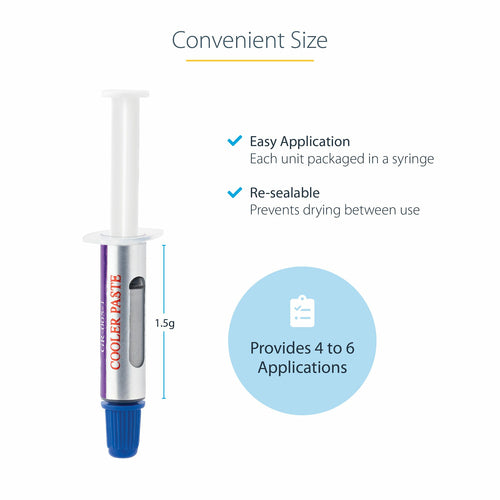 Startech 1.5G Metal Oxide Thermal CPU Paste Compound Tube 2Yr