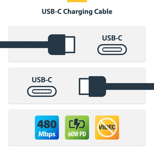 Startech 3M (10Ft) Usb-C Charging Cable, USB C Cable, 60W 3A Pd, Ltw