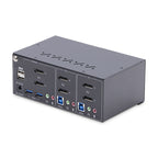 Startech 2-Port Dual-Monitor Dp Kvm Switch, 4K 60Hz, 2X USB 5Gbps, 2X USB 2.0 2Yr
