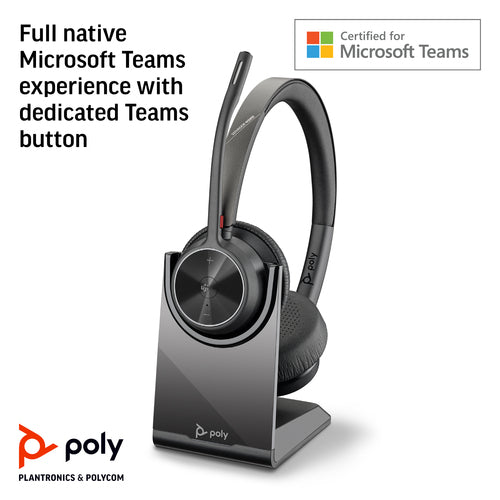 HP Poly Voyager 4320 Oth Wireless Ms Stereo Headset W/Charging Stand, Bt700 Dongle , Usb-C