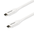 Startech 2M Usb-C To Usb-C Cable, 100W, White, 2Yr