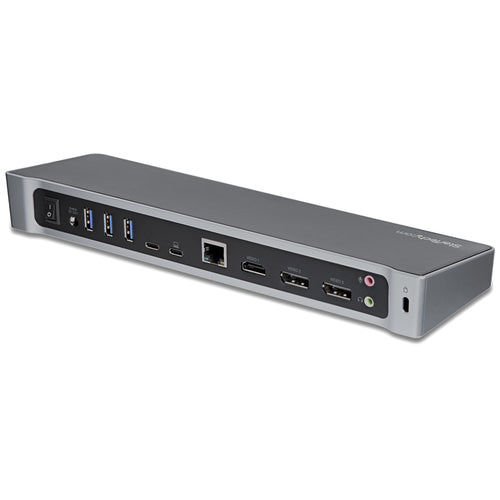 Startech Usb-C 4K Dock, Triple Display, Dp(2), Hdmi, Usb(4), Usb-C(2), 100W, Ac, 3Yr