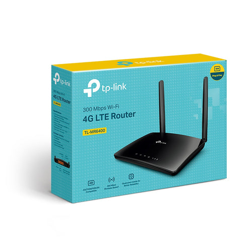 Tp-Link 300Mbps Wireless N 4G Lte Router, Sim Slot, Lan(3), Wan(1), 3Yr