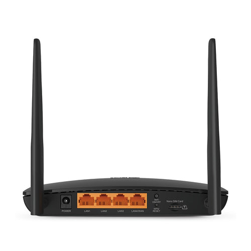 Tp-Link 300Mbps Wireless N 4G Lte Router, Sim Slot, Lan(3), Wan(1), 3Yr