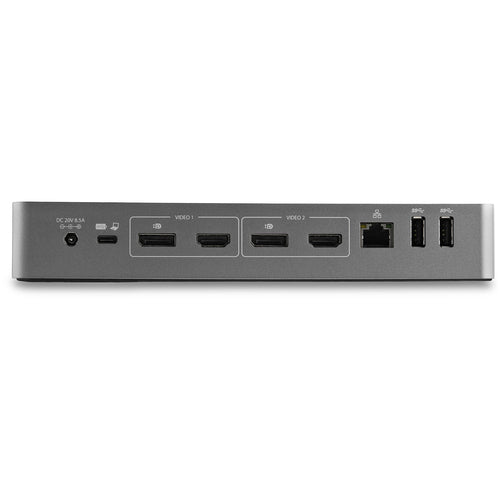 Startech Usb-C Usb-A Hybrid 4K Dock, Dual Display, Dp(2), Hdmi(2), Usb(3), 100W, 3Yr