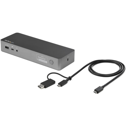 Startech Usb-C Usb-A Hybrid 4K Dock, Dual Display, Dp(2), Hdmi(2), Usb(3), 60W, 3Yr