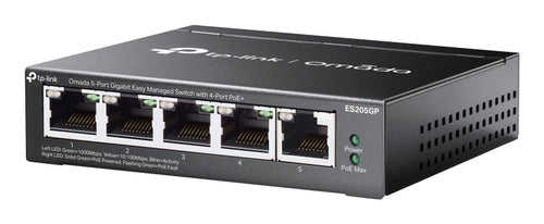Tp-Link Omada 5-Port Easy Managed Gigabit Desktop Switch, Poe+(4), Gbe(5), 65W, 5Yr