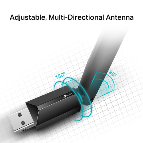 Tp-Link Archer Ac600 Wi-Fi Dual-Band USB Adapter, High Gain, 3Yr