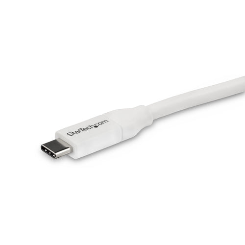 Startech 4M Usb-C 2.0 Cable, 5A Pd, TB 3 Compatible, White, 2Yr