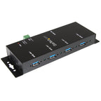 Startech 4 Port USB 3.0 Hub, Industrial, Metal, Esd Protection, Mount, 2Yr