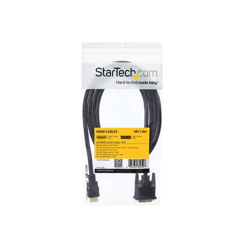 Startech 1.8M HDMI To Dvi-D Adapter Cable, M/M, Ltw