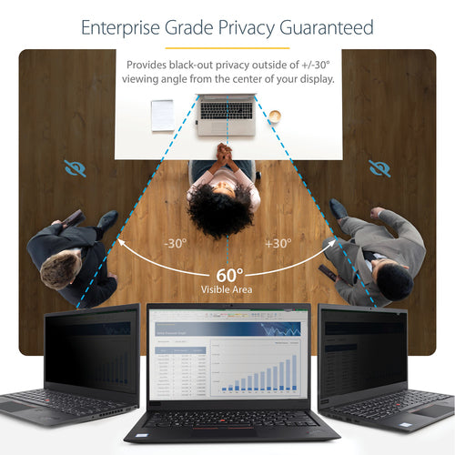 Startech 15.6" Laptop Privacy Filter, 16:9 Matte/Glossy, 2Yr
