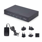 Startech 4-Port Km Switch With Mouse Switching, USB Switch For Keyboard/Mouse, 3.5Mm/Usb A