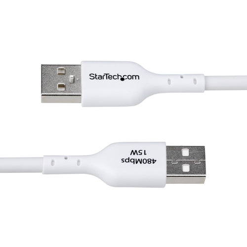 Startech USB A To C Cable M M 3M USB 2 0 White 15W