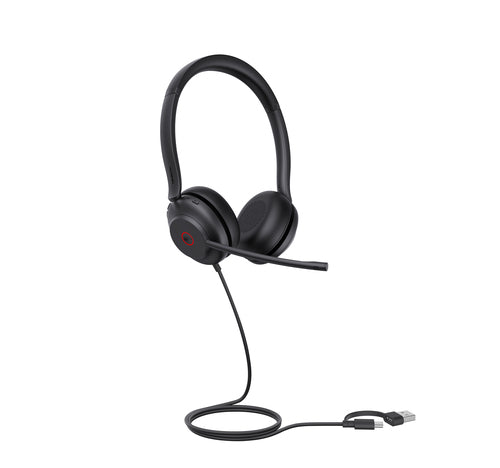 Yealink Wired (Uh35) Ms Stereo Headset,Noise Cancelling Mic,C/A Adapter, Project Base Only