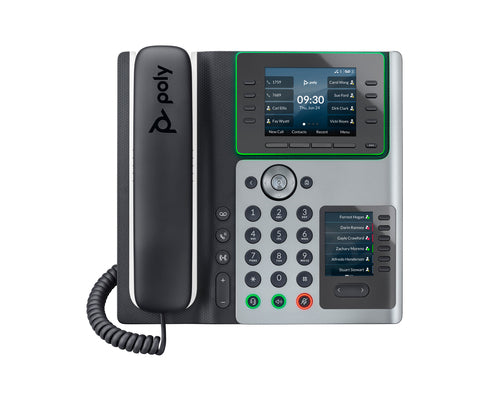 HP Poly Edge E450 Ip Phone W/Handset,3.5" Colour Screen,8 Lineskey,Bluetooth/Wifi,Exp Opti