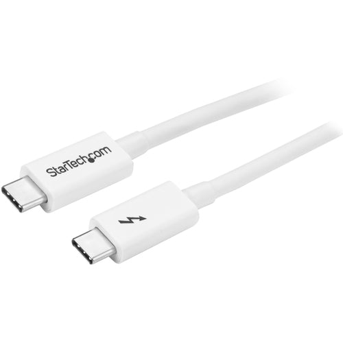 Startech 1M T/Bolt3 Cable, 20Gbps, 100W Pd, White, 2Yr