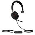 Yealink Wired (Uh38) Uc Mono Headset,Noise Cancelling Mic,Leather,Bluetooth & Usb-C
