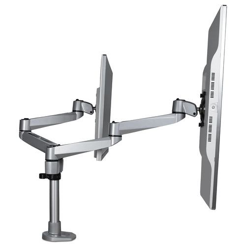 Startech Dual Monitor Desk Mount <30", <8Kg, Full Motion, Vesa, H/Adj, Silver, 10Yr