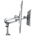 Startech Dual Monitor Desk Mount <30", <8Kg, Full Motion, Vesa, H/Adj, Silver, 10Yr
