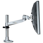 Startech Single Monitor Desk Mount <49", <14Kg, Full Motion, H/Adj, Vesa, Silver, 10Yr
