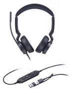 Yealink Wired (UH46) MS Stereoheadset, Noise Cancelling Mic, USB C Native, C To A Adapter