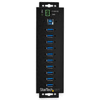 Startech 10 Port USB 3.0 Hub, Industrial, Metal, Esd & Surge Protection, Mount, Dc, 2Yr