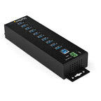 Startech 10 Port USB 3.0 Hub, Industrial, Metal, Esd & Surge Protection, Mount, Dc, 2Yr