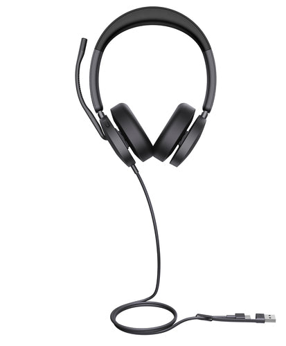 Yealink Wired (Uh48) Uc Stereoactive Noise Cancelling Headset With C To A Adapter