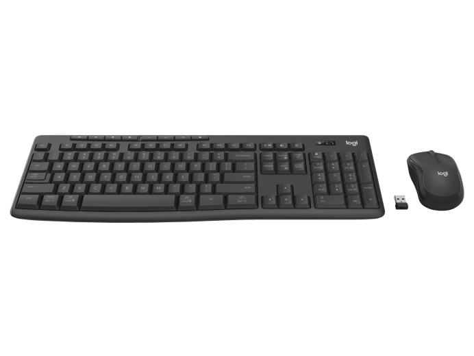Logitech Mk370 Keyboard Mouse Combo For Business, Bolt USB Receiver, Graphite