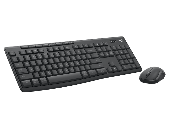 Logitech Mk370 Keyboard Mouse Combo For Business, Bolt USB Receiver, Graphite