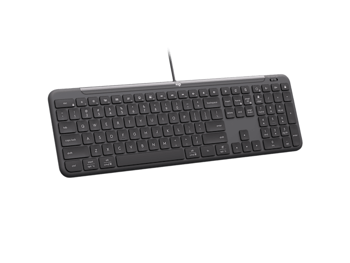 Logitech K620, Wired Kb, USB-C, Graphite, USB Adaptor Sold Separately