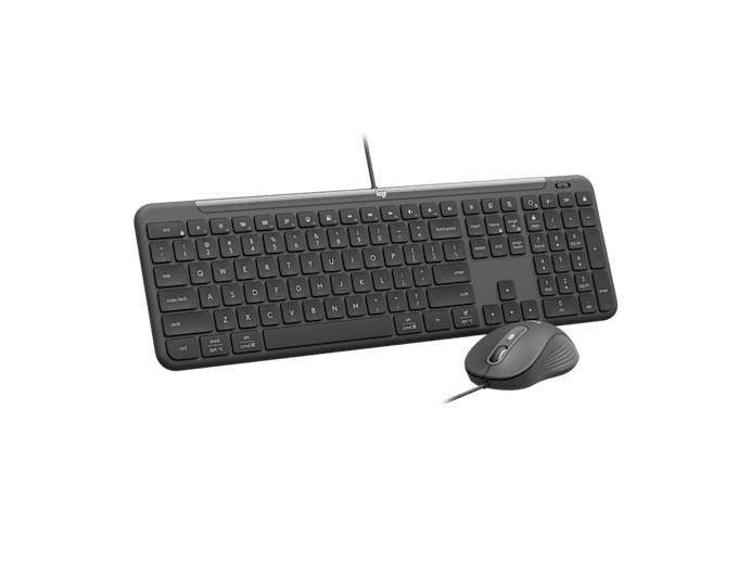 Logitech Mk620, Slim Wired Kb/Mouse Combo For Business USB-C, Graphite