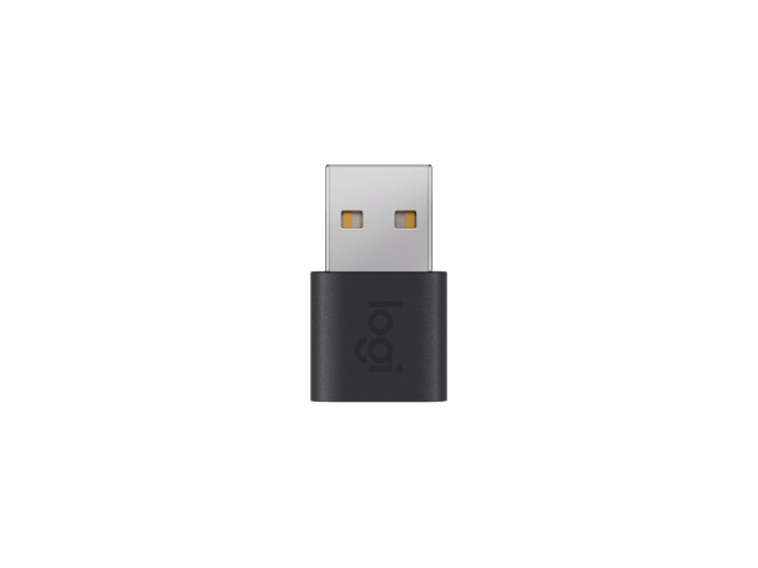 Logitech USB-A To C Adapter, Graphite, 2 Year Warranty
