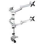 Startech Quad Monitor Desk Mount <30", <10Kg, Full Motion, H/Adj, Vesa, Silver, 10Yr