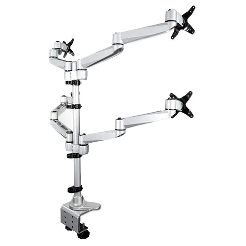 Startech Quad Monitor Desk Mount <30", <10Kg, Full Motion, H/Adj, Vesa, Silver, 10Yr