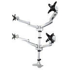 StarTech Quad Monitor Desk Mount <30″, <10Kg, Full Motion, H/Adj, Vesa, Silver
