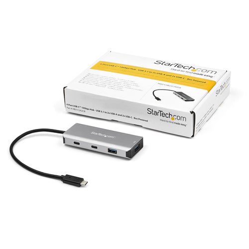 Startech 4 Port Usb-C Hub, Usb-C(2), Usb(2), 2Yr