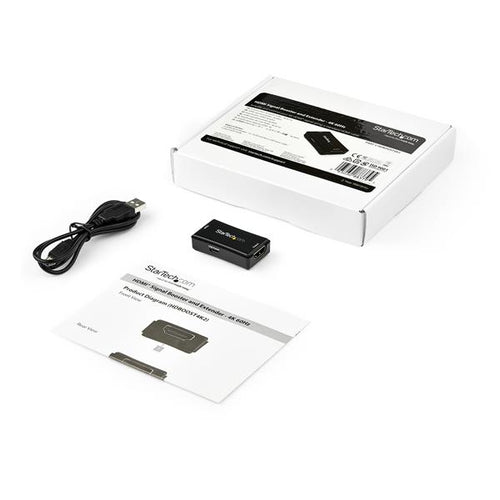 Startech HDMI Signal Booster, 4K 60Hz, Up To 14M, USB Power, HDMI Repeater, 2Yr