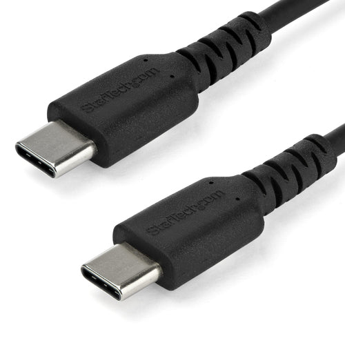 Startech 2M Usb-C 2.0 Cable, Durable, 60W Passthrough, Black, Ltw