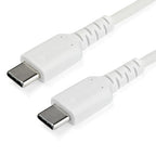 StarTech 1M USB-C 2.0 Cable, Durable, 60W Passthrough, White, Ltw