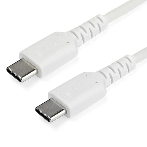 Startech 1M Usb-C 2.0 Cable, Durable, 60W Passthrough, White, Ltw