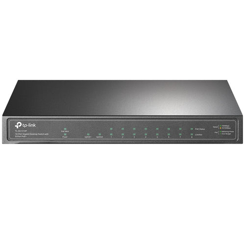 Tp-Link 10-Port Unmanaged Gigabit Desktop Switch, Poe+(8), Sfp (1), 63W, Metal Case, 5Yr