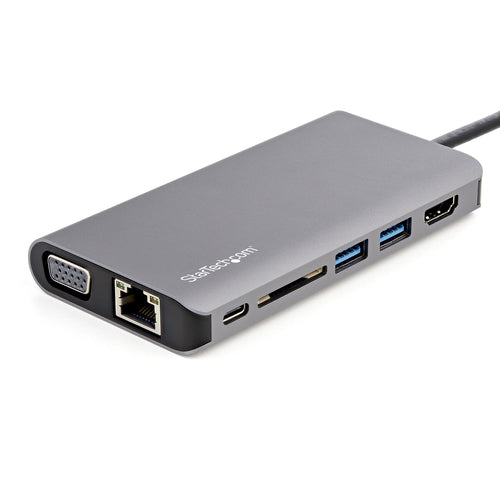 Startech Usb-C Multiport Adapter, 4K, Hdmi, Vga, Usb(3), Gbe, Sd, Single Display, 85W, 3Yr
