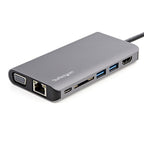 Startech Usb-C Multiport Adapter, 4K, Hdmi, Vga, Usb(3), Gbe, Sd, Single Display, 85W, 3Yr