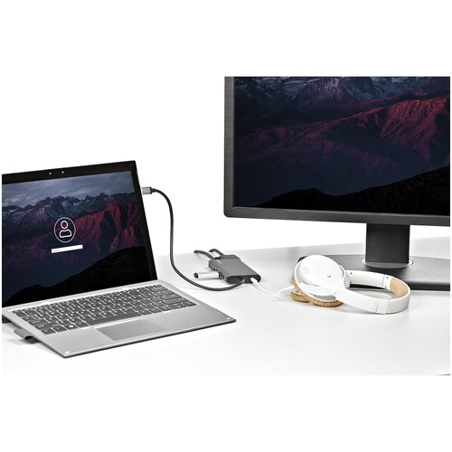 Startech Usb-C Multiport Adapter, 4K, Hdmi, Vga, Usb(3), Gbe, Sd, Single Display, 85W, 3Yr